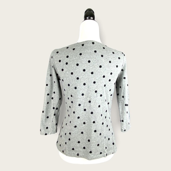 IMNYC Isaac Mizrahi 3/4 Sleeve Grey Scoop Neck Top - Picture 8 of 16